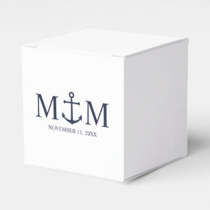 Hochzeit der Nautic Navy Geschenkschachtel