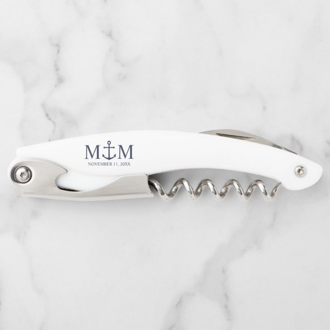 Hochzeit der Nautic Navy Kellnermesser (Vorderseite)
