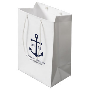 Hochzeit der Nautic Navy Mittlere Geschenktüte
