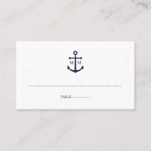 Hochzeit der Nautic Navy Platzkarte