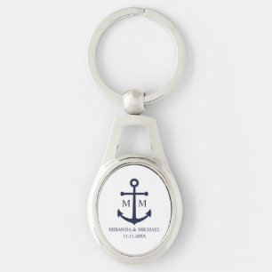 Hochzeit der Nautic Navy Schlüsselanhänger
