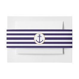 Hochzeit der Nautischen Marine und des Weißstreife Einladungsbanderole
