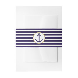 Hochzeit der Nautischen Marine und des Weißstreife Einladungsbanderole
