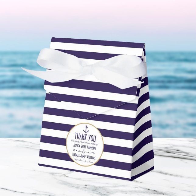 Hochzeit der Nautischen Marine und des Weißstreife Geschenkschachtel (Von Creator hochgeladen)