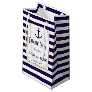 Hochzeit der Nautischen Marine und des Weißstreife Kleine Geschenktüte