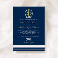Hochzeit der Navy mit Blue und Gold Anchor