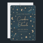 Hochzeit der Navy Mystical Gold Stars Moon Astrono Save The Date<br><div class="desc">Hochzeit der Navy Mystical Gold Stars Moon Astronomie</div>
