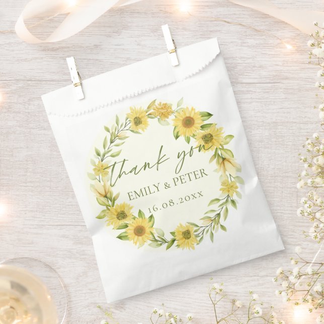Hochzeit der niedlichen Gelbblütenblume (Hochzeit) Geschenktütchen (Ausgeschnitten)