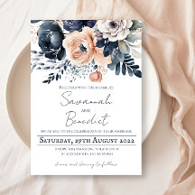 Hochzeit der Pfirsichschifffahrt mit Blumen