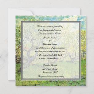 Hochzeit der Religion, van Gogh Orchard in Blossom Einladung