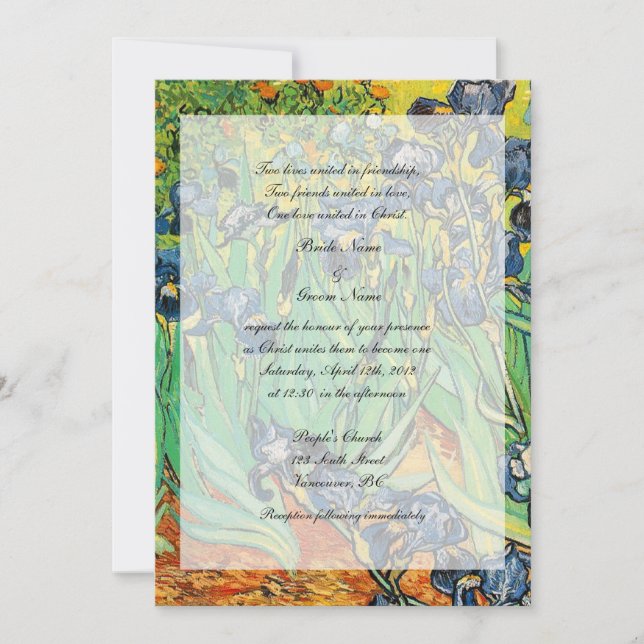 Hochzeit der Religionen, Vincent van Gogh, Ire Einladung (Vorderseite)
