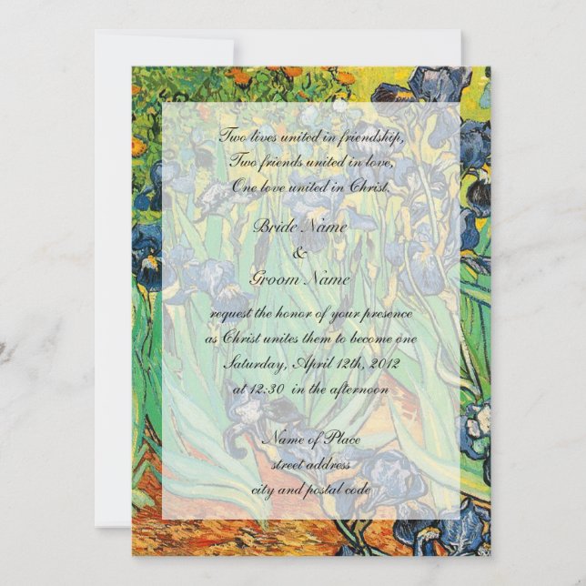 Hochzeit der Religionen, Vincent van Gogh, Ire Einladung (Vorderseite)