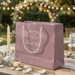 Hochzeit der Rose botanisches Wappen Große Geschenktüte