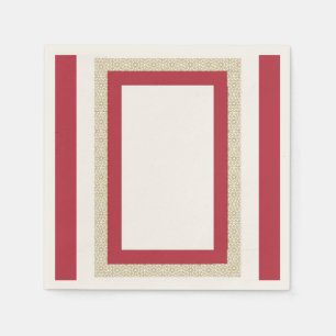 Hochzeit der roten islamischen Geometrie Serviette