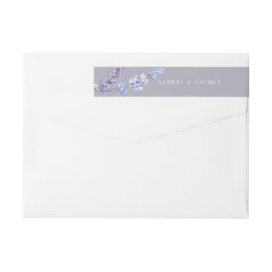 Hochzeit der Rücksendeadresse Watercolor Lavender 