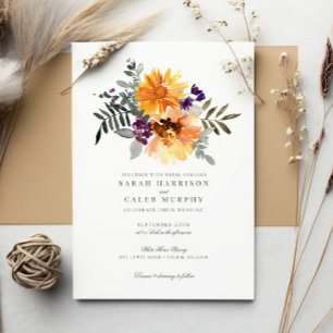 Hochzeit der rustikalen Sommer-Sonnenblumen-Wildbl Einladung