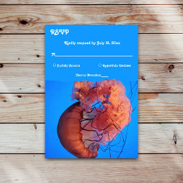 Hochzeit der Seestreitkräfte an der Seeküste RSVP Karte