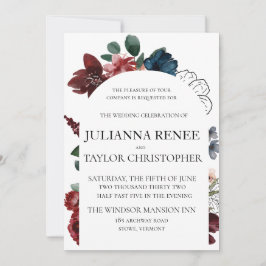 Hochzeit der Seestreitkräfte und der Burgunder-Arc Einladung