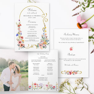 Hochzeit der Sommerarche der Wildblume Watercolor Programm