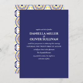 Hochzeit der spanischen Marine Yellow Tile Einladung