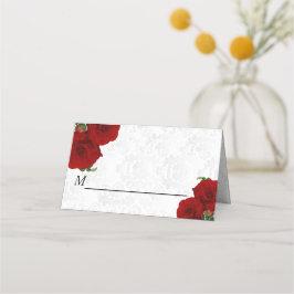 Hochzeit der tiefen Rote Rose Platzkarte