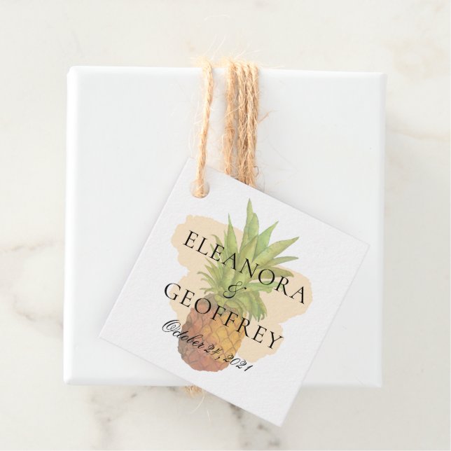 Hochzeit der tropischen Ananas Geschenkanhänger (Beispiel)