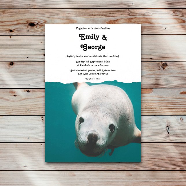 Hochzeit der türkisblauen Küste der Marine Einladung (Von Creator hochgeladen)