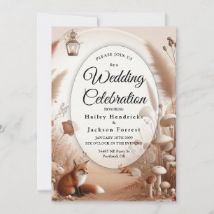 Hochzeit der verzauberten Herbstwälder Einladung