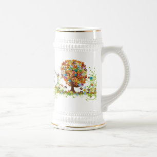 Hochzeit der verzauberten Waldseite Bierglas