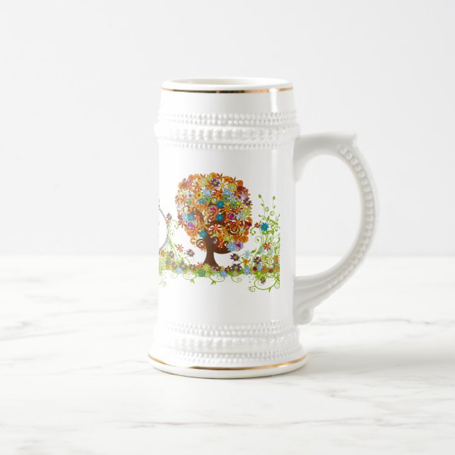 Hochzeit der verzauberten Waldseite Bierglas (Rechts)