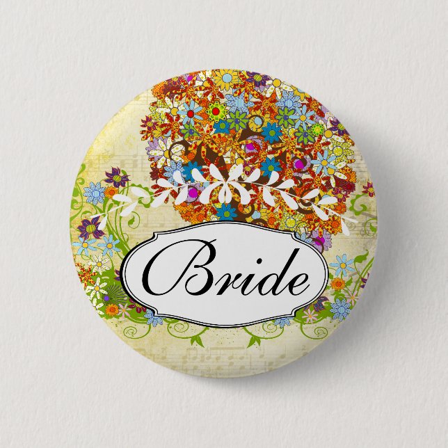 Hochzeit der verzauberten Waldseite Button (Vorderseite)