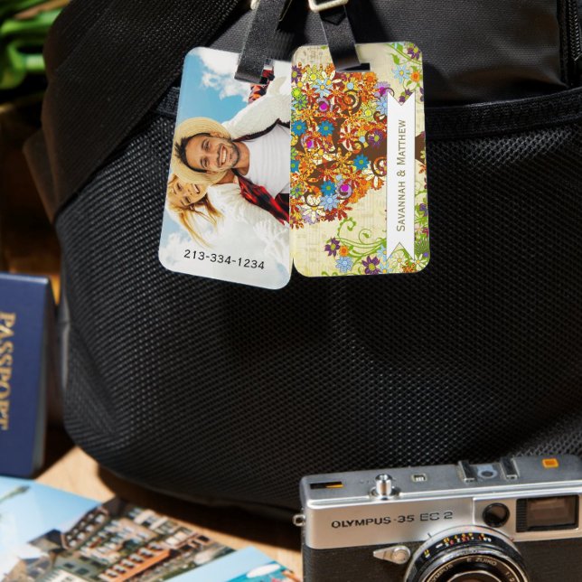 Hochzeit der verzauberten Waldseite Gepäckanhänger (Von Creator hochgeladen)