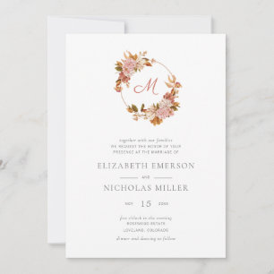 Hochzeit der Vintagen Aquarellblume Einladung