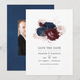 Hochzeit der Vintagen Marine, des Maroons und der  Save The Date