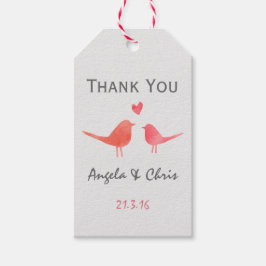 Hochzeit der Wasserfarbe Geschenkanhänger