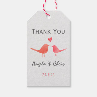 Hochzeit der Wasserfarbe Geschenkanhänger