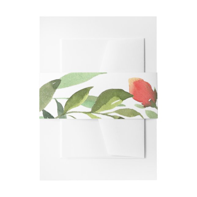 Hochzeit der Wasserfarben im Garten Einladungsbanderole (Vorderseite Beispiel)