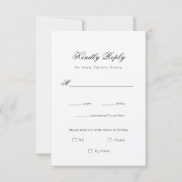 Hochzeit der Wasserfarben RSVP Karte
