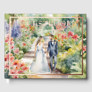 Hochzeit der Wasserfarbenen Wildblume Garden Gästebuch