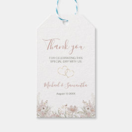 Hochzeit der Wildblume Blush and Sage Geschenkanhänger