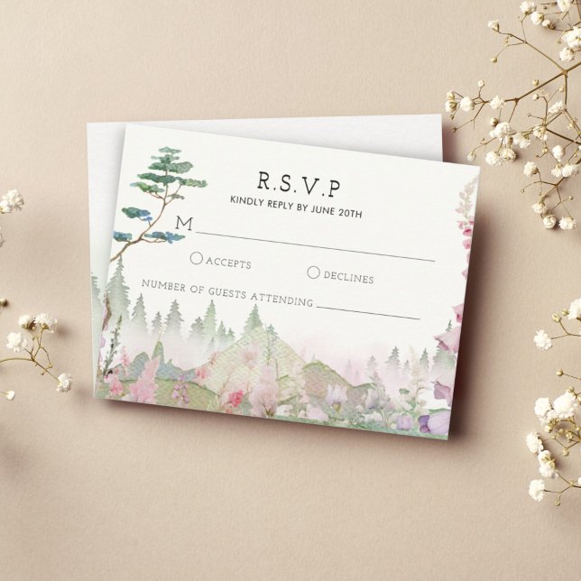 Hochzeit der Wildblume RSVP Karte (Von Creator hochgeladen)