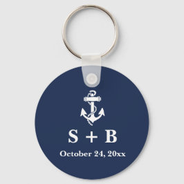 Hochzeit des blauen Anchor-Meeres Schlüsselanhänger