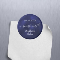 Hochzeit des blauen Herzens Speichern Sie den Datu