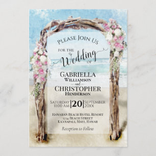 Hochzeit des Blumenwaldes mit Wasserfarbe Einladung