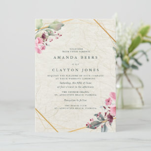 Hochzeit des Botanischen Blumengartens Einladung