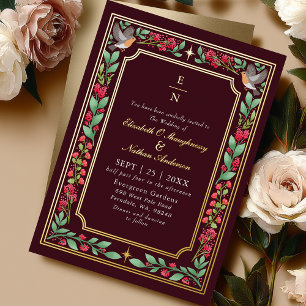 Hochzeit des Botanischen Blumengartens Folieneinladung