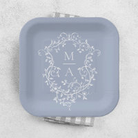 Hochzeit des dunkelblauen klassischen Wappen