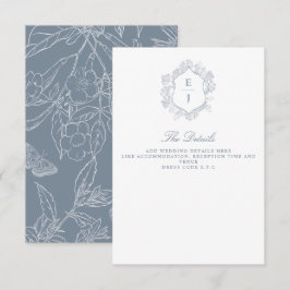 Hochzeit des dunkelblauen Wappen Begleitkarte