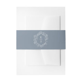 Hochzeit des dunkelblauen Wappen Einladungsbanderole