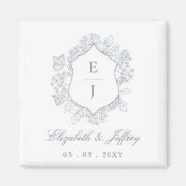 Hochzeit des dunkelblauen Wappen Magnet